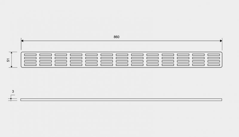 Unidrain Stripe rist - 900mm Unidrain Stripe rist - 900mm