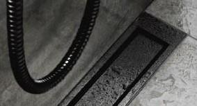 Unidrain afl&oslash;b 300 mm/10 mm ramme - B&oslash;rstet sort