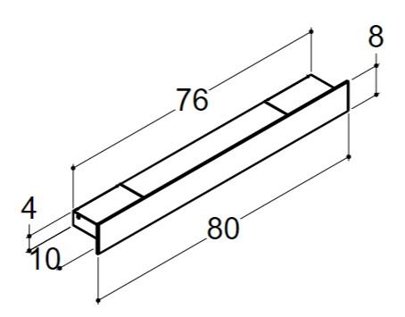 Dansani Illumi hylde 80 cm m/elstik, USB stik, tr&aring;dl&oslash;s lysstyring - Mat sort