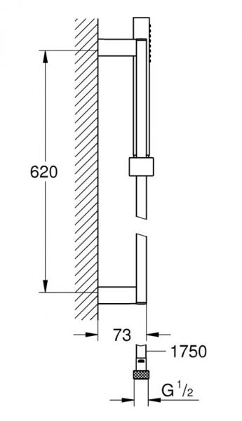 Grohe Euphoria Cube bruses&aelig;t - Krom