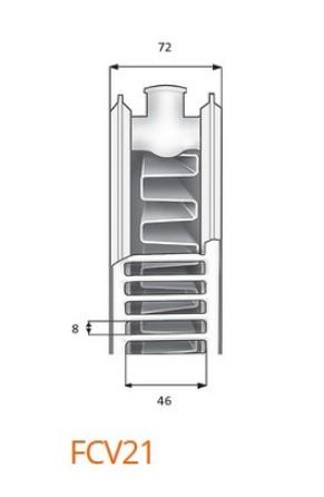 Purmo Plan Ventil Compact FCV 21 H&oslash;jde 500x2600 - 27 kvm