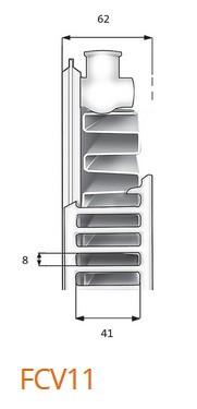Outlet - Purmo Plan Ventil Compact FCV 11 H&oslash;jde 600 x 1600