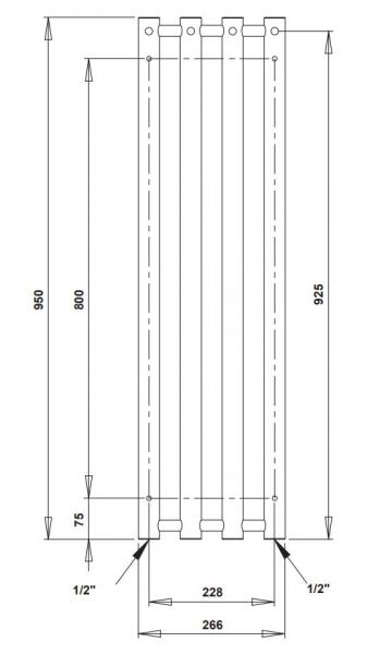 Str&oslash;mberg Regus h&aring;ndkl&aelig;det&oslash;rrer - 26,6x95 cm - Hvid