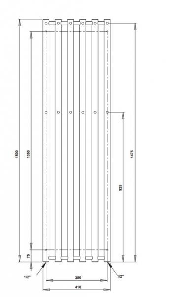 Str&oslash;mberg Regus h&aring;ndkl&aelig;det&oslash;rrer - 42x150 cm - Hvid