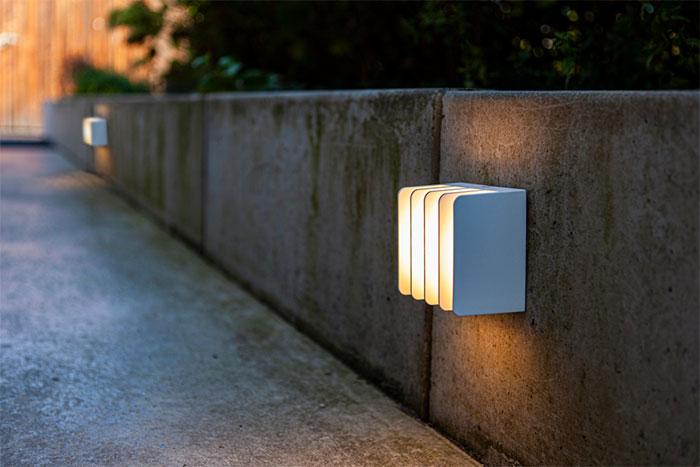 Lutec Modern Gridy udend&oslash;rslampe til v&aelig;g - Vendbar