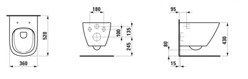 Laufen Lua RIMless væghængt toilet m/LCC Laufen Lua RIMless væghængt toilet m/LCC