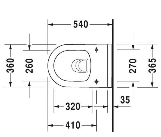 Duravit Starck 3 Rimless væghængt toilet m/sæde Duravit Starck 3 Rimless væghængt toilet m/sæde