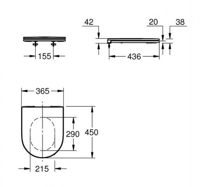 Grohe Euro slim toiletsæde m/Softclose og QuickRelease Grohe Euro slim toiletsæde m/Softclose og QuickRelease