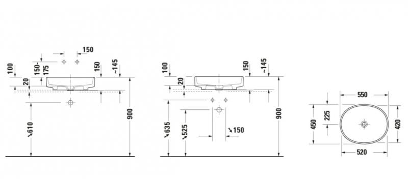 Duravit Balcoon 55 fritstående bowlevask - Uden hanehul - Ler Terra - DuraShield Duravit Balcoon 55 fritstående bowlevask - Uden hanehul - Ler Terra - DuraShield