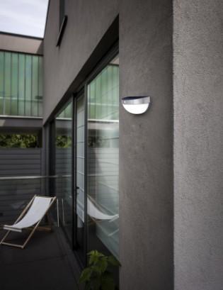 Lutec Bubble Solar udend&oslash;rs v&aelig;glampe m/solceller og sensor - Rustfrit st&aring;l