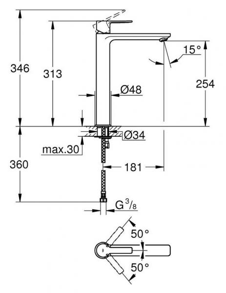 Grohe Lineare New armatur til bowlevask - Børstet warm sunset Grohe Lineare New armatur til bowlevask - Børstet warm sunset