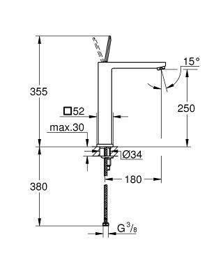 Grohe Eurocube Joy armatur til bowlevask - Krom Grohe Eurocube Joy armatur til bowlevask - Krom