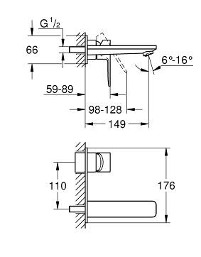 Grohe Lineare New M armartur til indbygning - Krom Grohe Lineare New M armartur til indbygning - Krom