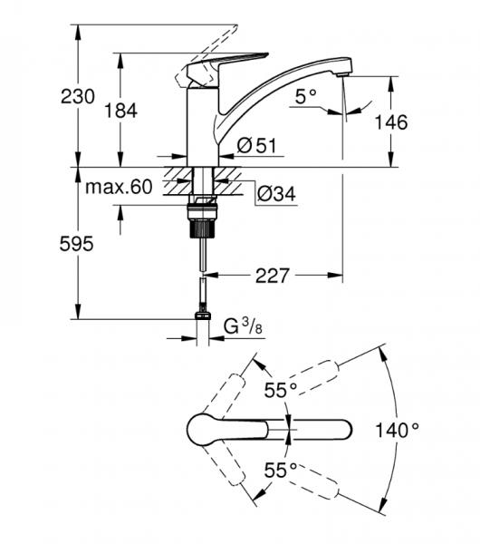Grohe Start køkkenarmatur - Supersteel Grohe Start køkkenarmatur - Supersteel
