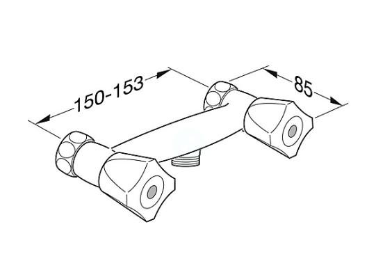 B&oslash;rma Standard brusearmatur