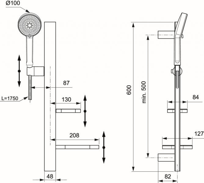 Ideal Standard Alu+ bruses&aelig;t -  Ros&eacute;