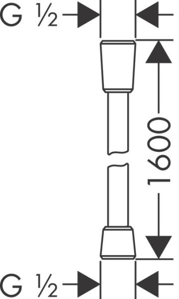 hansgrohe Isiflex bruserslange 160 cm - B&oslash;rstet sort krom