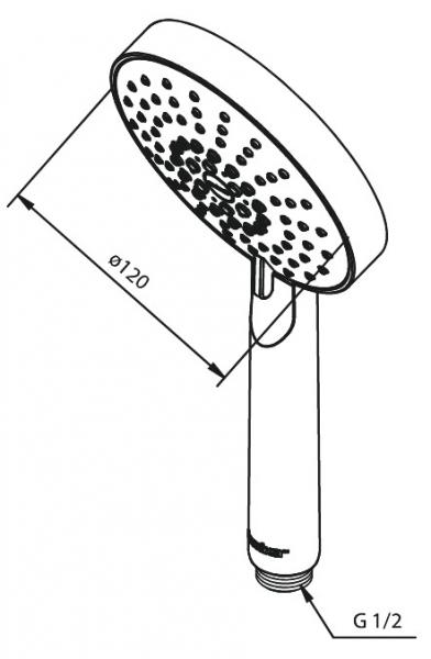 Damixa Arc Kudos Plus h&aring;ndbruser - 5 spray