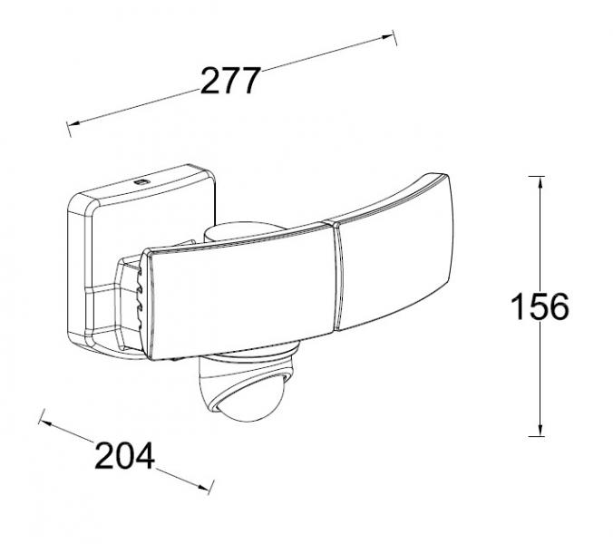 Lutec Security Arc udend&oslash;rslampe m/sensor