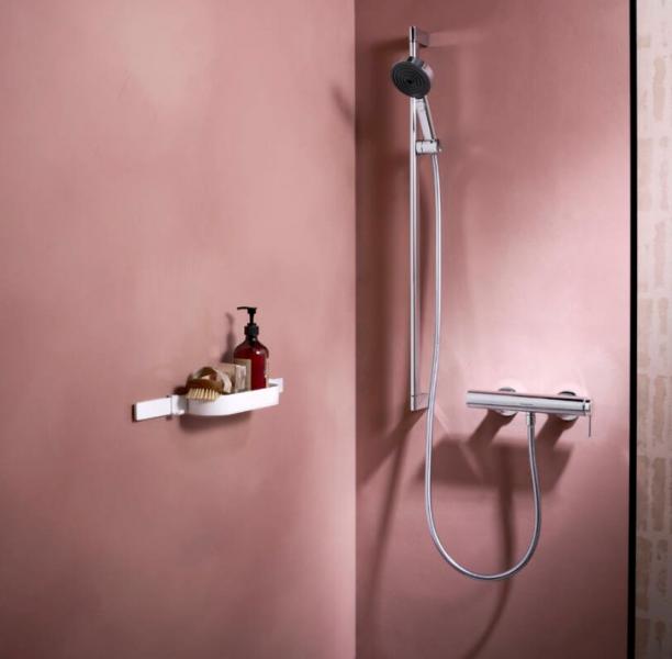 Hansgrohe WallStoris s&aelig;t til bruser - Mat hvid