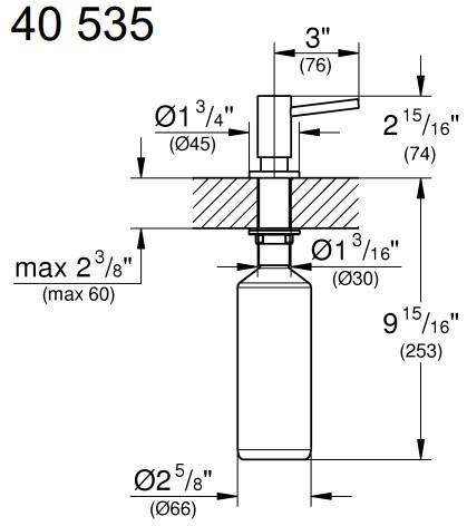 Grohe Cosmopolitan s&aelig;bedispenser - B&oslash;rstet Hard Graphite