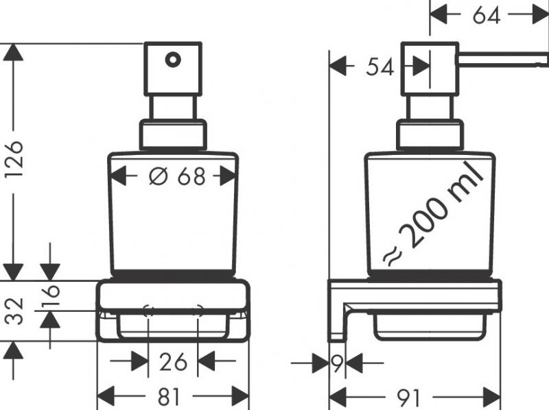 Hansgrohe AddStoris s&aelig;bedispenser - Mat sort
