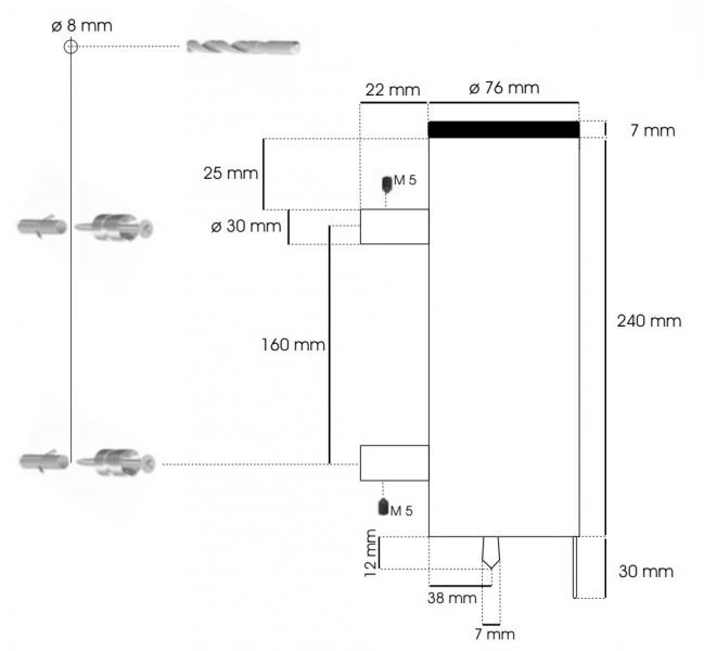 Cool Line s&aelig;bedispenser 750 ml - Matb&oslash;rstet rustfrit st&aring;l