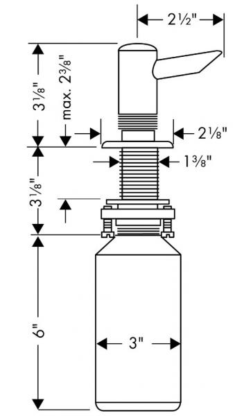 Hansgrohe s&aelig;bedispenser