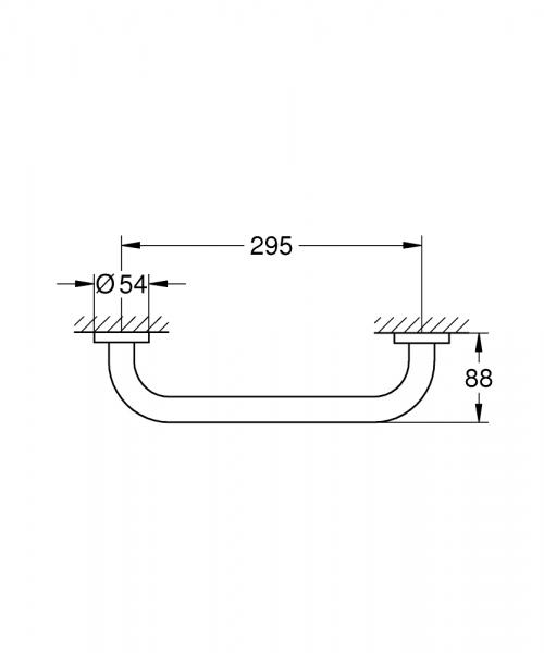 Grohe Essentials badekarsgreb - 295 mm - Poleret hard graphite Grohe Essentials badekarsgreb - 295 mm - Poleret hard graphite