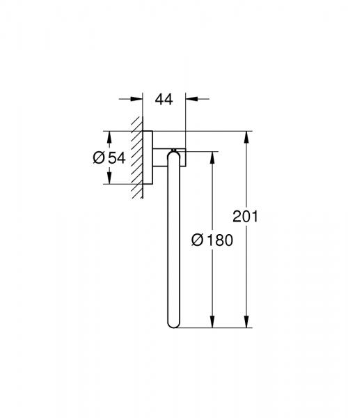 Grohe Essentials h&aring;ndkl&aelig;dering - B&oslash;rstet hard graphite