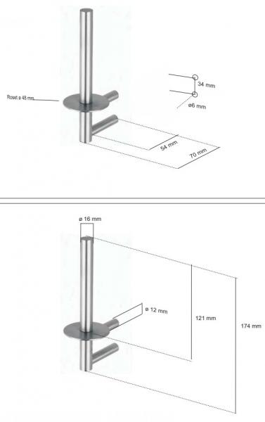 Cool Line reserverulleholder - Matb&oslash;rstet st&aring;l