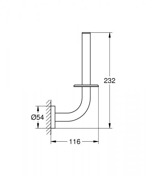 Grohe Essentials reserve toiletrulleholder - B&oslash;rstet warm sunset