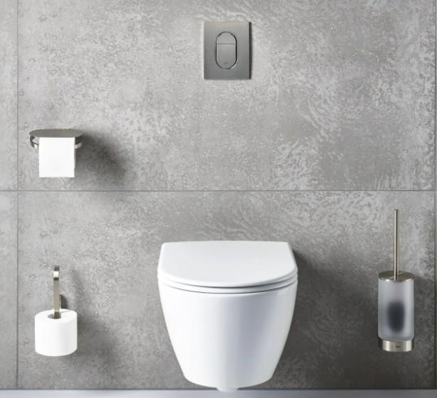 Grohe Selection toiletb&oslash;rste til v&aelig;g - B&oslash;rstet cool sunrise