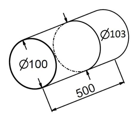 Rund kanalr&oslash;r PVC 0,5 meter - &Oslash;100 mm