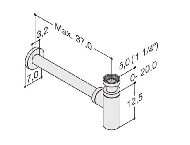 Dansani Pungvandl&aring;s 1 1/4" - Krom