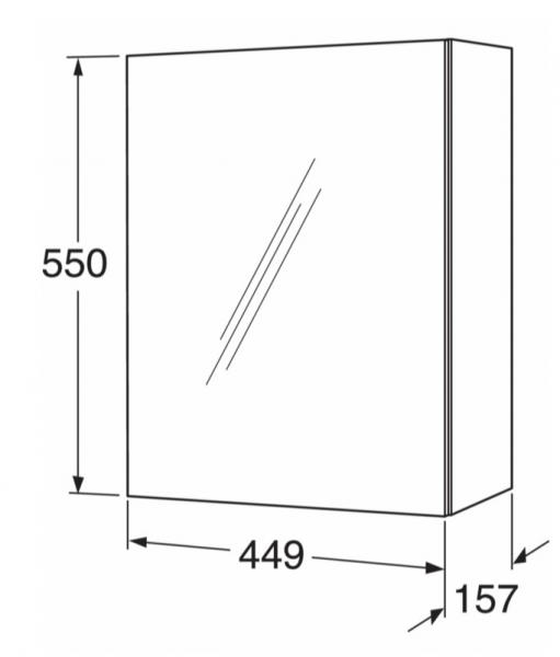 Restsalg - Gustavsberg Graphic Base spejlskab - 45 cm Restsalg - Gustavsberg Graphic Base spejlskab - 45 cm