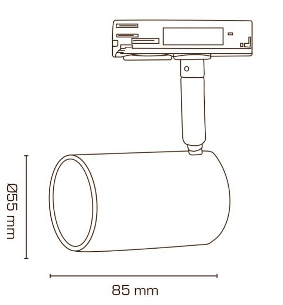 Scan Products Mita 1F spot m. afsk&aelig;rmning &Oslash;55 - Hvid