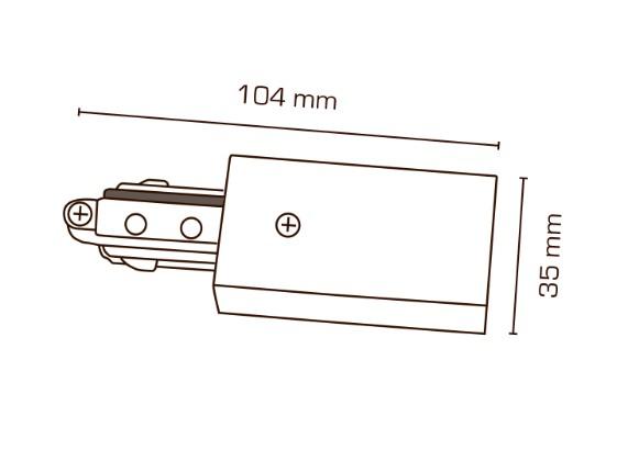 Scan Products Mita 1F tilslutning - Højre - Hvid Scan Products Mita 1F tilslutning - Højre - Hvid
