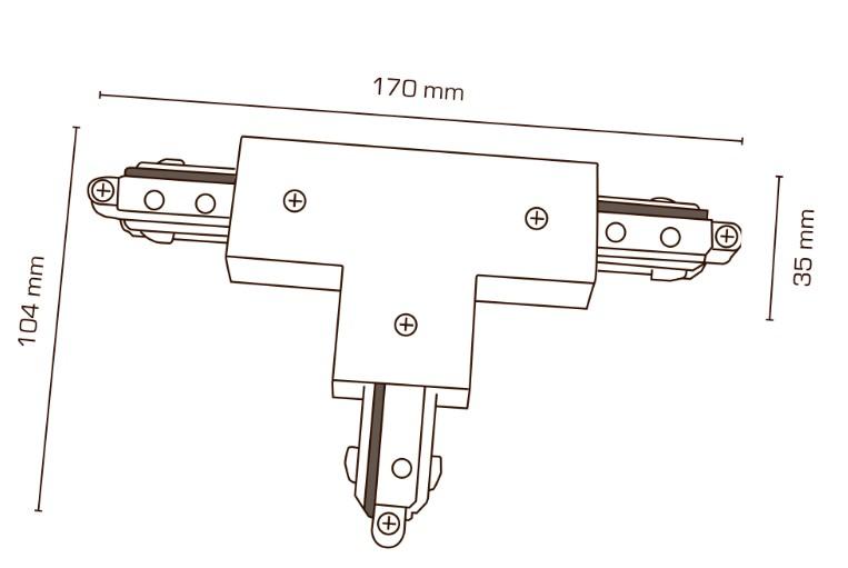 Scan Products Mita 1F T-tilslutning - Højre - Hvid Scan Products Mita 1F T-tilslutning - Højre - Hvid