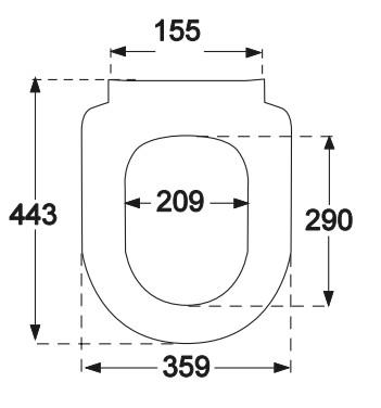 Villeroy & Boch ViCare toilets&aelig;de m/softclose og quick release - Hvid