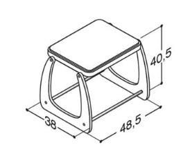 Dansani Calidris B&aelig;nk 48cm - Hvid mat