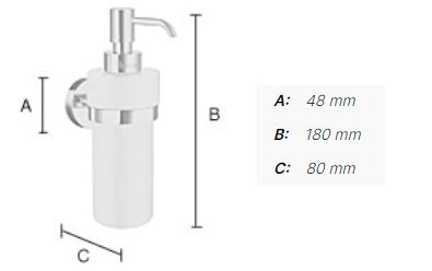 Smedbo Home s&aelig;bedispenser til v&aelig;g - B&oslash;rstet messing/porcel&aelig;n