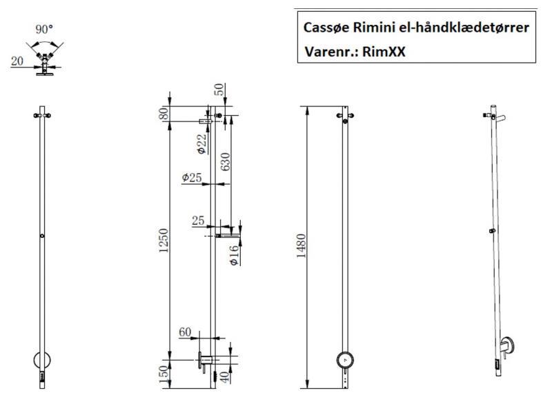 Cass&oslash;e Rimini h&aring;ndkl&aelig;det&oslash;rrer - Mat bronze
