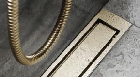 Unidrain afl&oslash;b 900 mm/10 mm ramme - B&oslash;rstet messing
