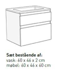 Sanibell Proline møbelsæt 60 m/integrerede greb - Høj model - Ideal eg Sanibell Proline møbelsæt 60 m/integrerede greb - Høj model - Ideal eg