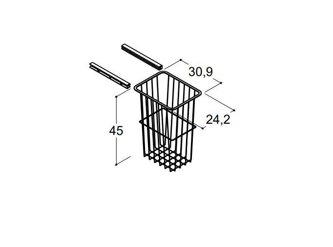 Dansani Mido tr&aring;dkurv til 30cm h&oslash;jskab