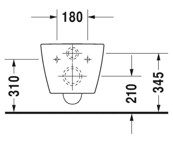 Duravit Me by Starck Compact Rimless v&aelig;gh&aelig;ngt toilet m/wondergliss - Hvid mat