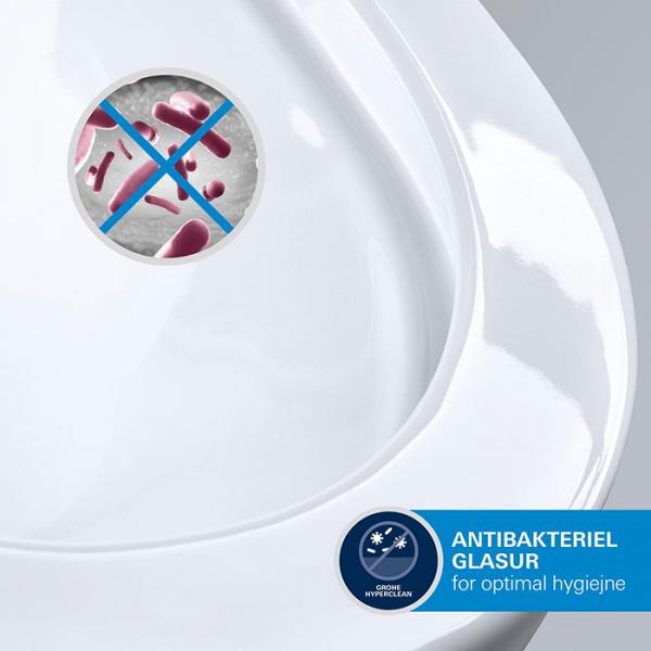 Grohe Euro 2.0 væghængt toilet inkl. HyperClean og sæde m/Softclose og QuickRelease Grohe Euro 2.0 væghængt toilet inkl. HyperClean og sæde m/Softclose og QuickRelease