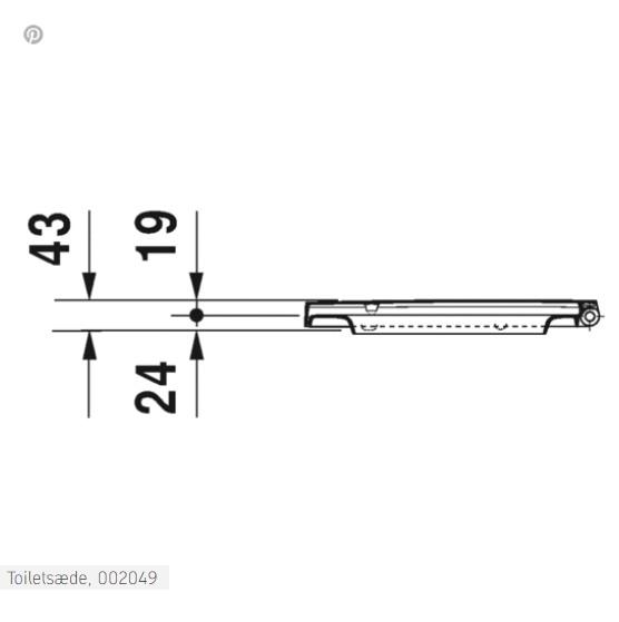 Duravit Toilets&auml;de P3 Comforts, hvid