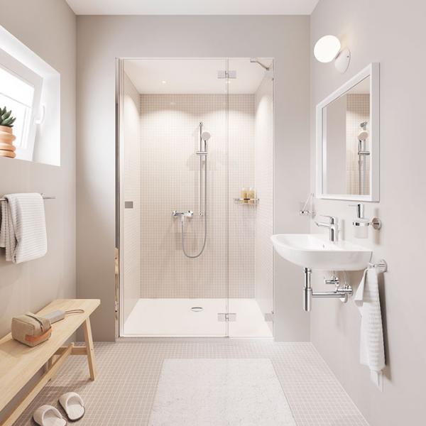 Grohe Bau 55 h&aring;ndvask t/v&aelig;g - 1 hanehul